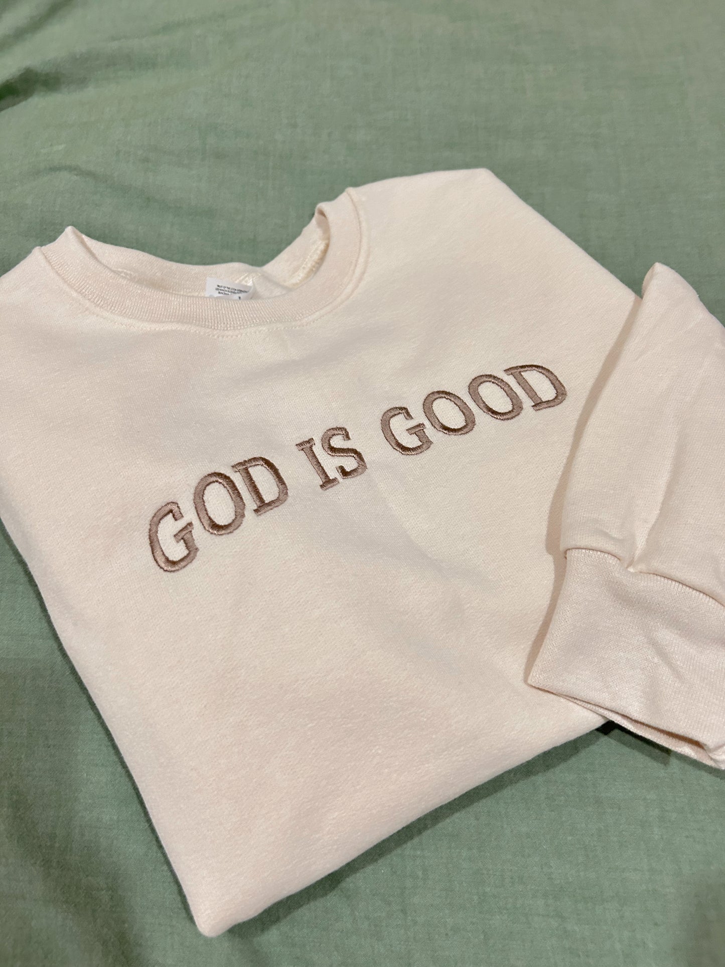 God Is Good Embroidered Sweatshirt