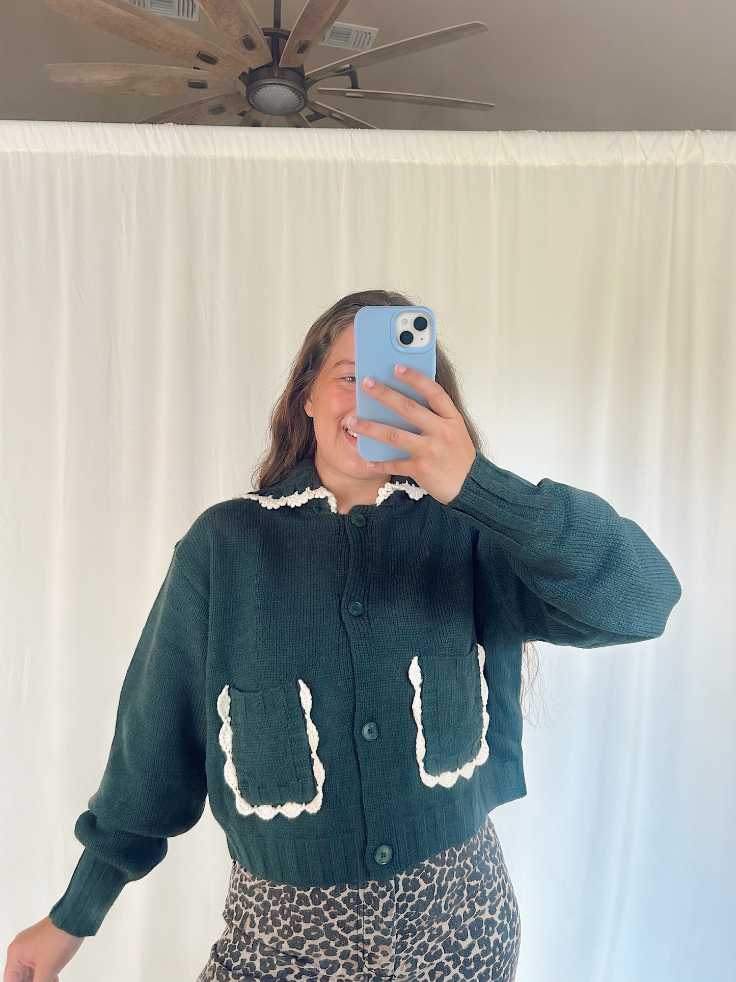 SELAH SCALLOPED DOLL COLLAR CARDIGAN