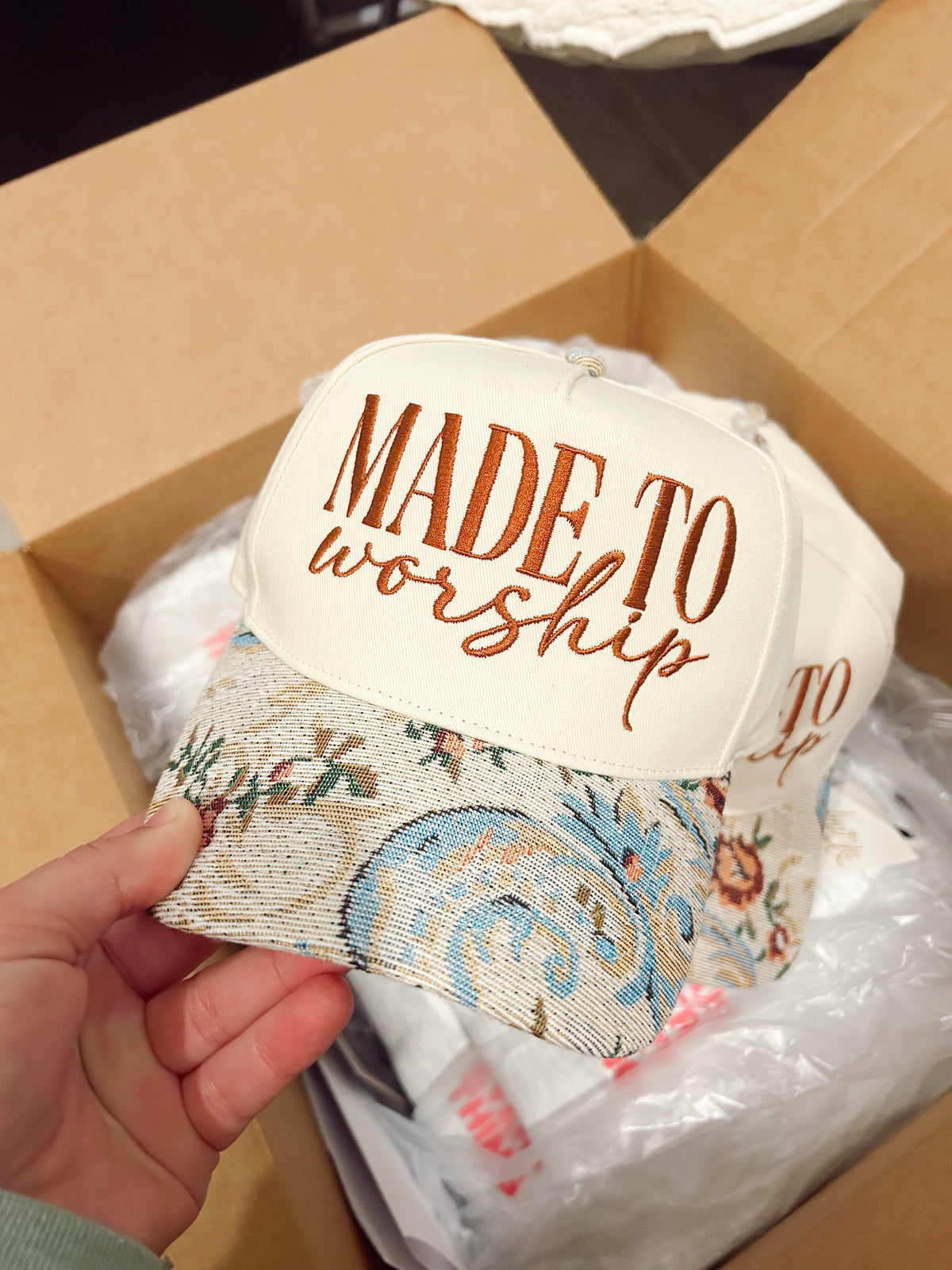 MADE TO WORSHIP EMBROIDERED HAT