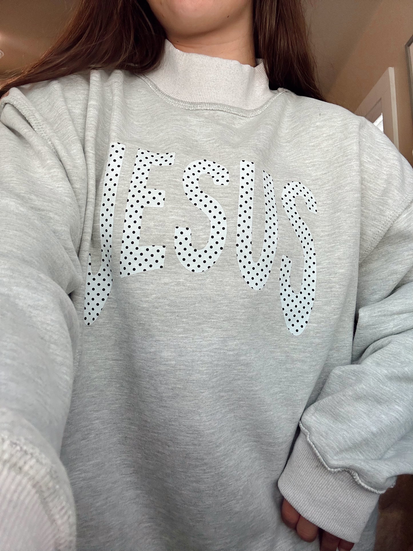 REVERSIBLE JESUS/GOD IS GOOD MOCK NECK