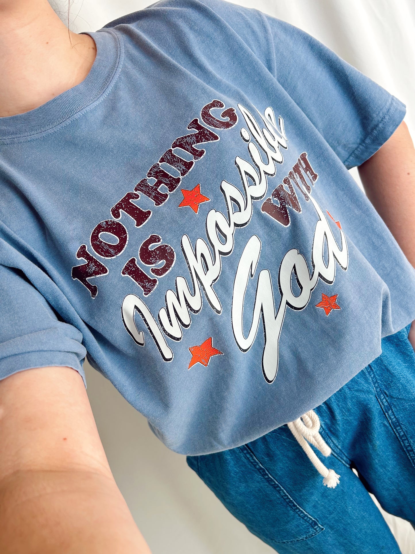 NOTHING IS IMPOSSIBLE WITH GOD TEE
