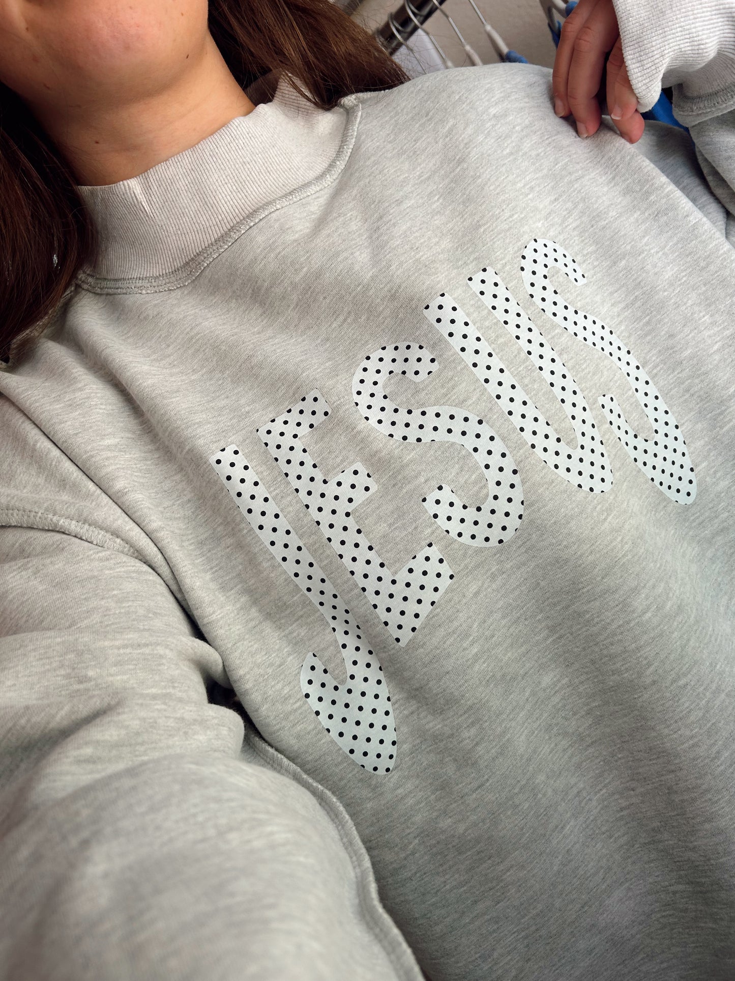 REVERSIBLE JESUS/GOD IS GOOD MOCK NECK