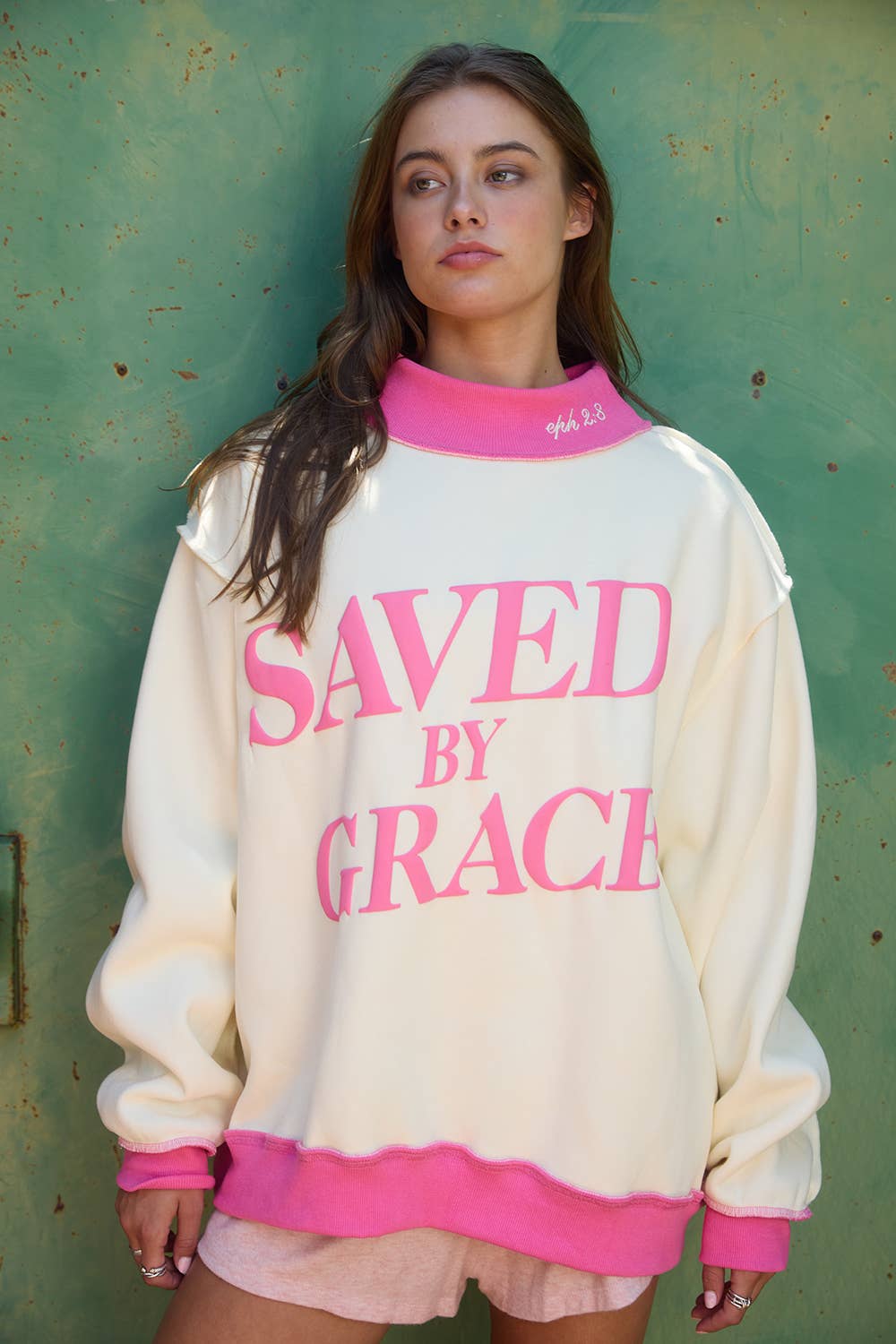 SAVED BY GRACE MOCKNECK (PREORDER)