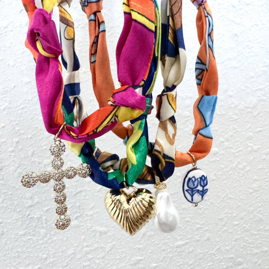 SCARF BANDANA CHARM NECKLACE