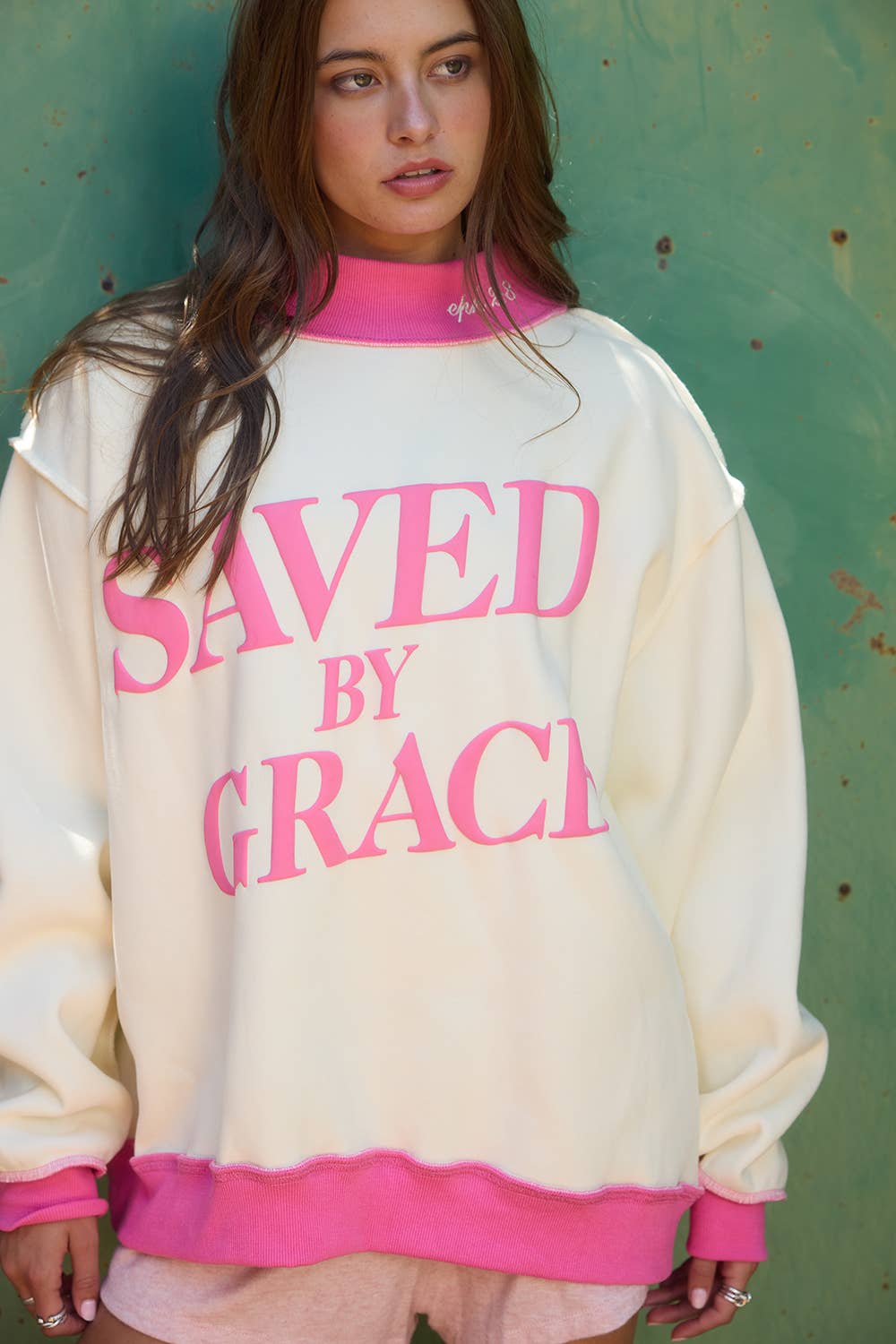 SAVED BY GRACE MOCKNECK (PREORDER)